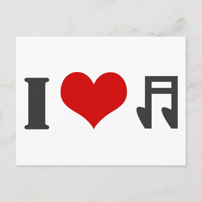 I Luv Music Postcard (Front)