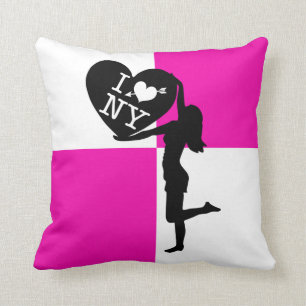 I Luv NY Design Throw Pillow