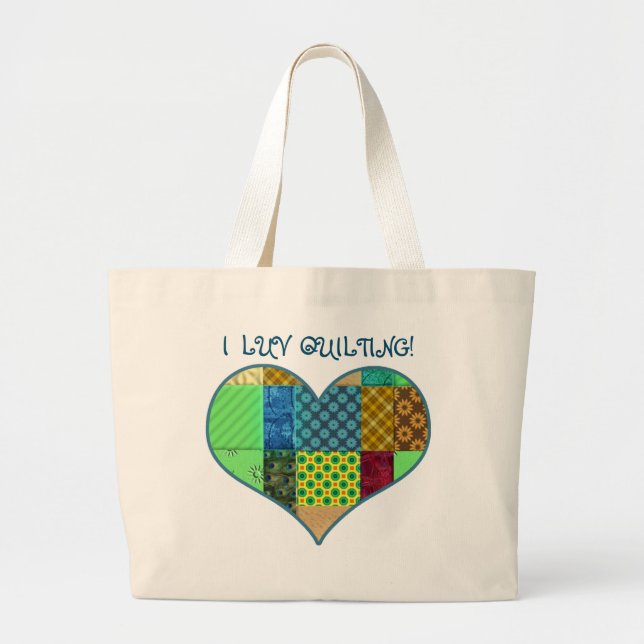 I LUV QUILTING TOTE - QUILTER MELODY'S COLLECTION (Front)