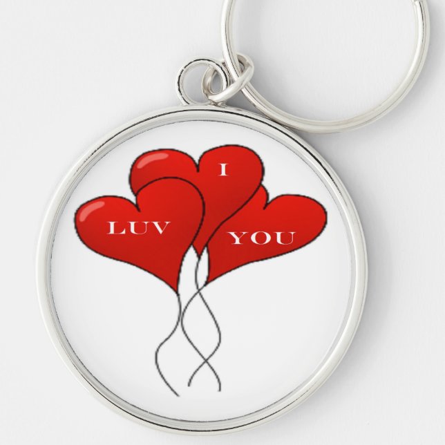 "I LUV YOU" BALLOONS KEY RING (Front)