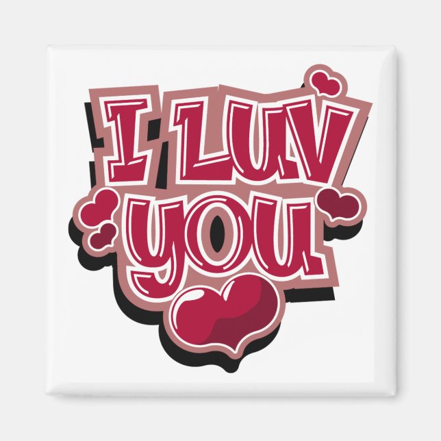 I Luv You magnet (Front)