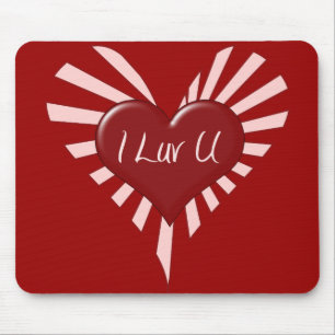 I Luv You Valentine Mouse Pad