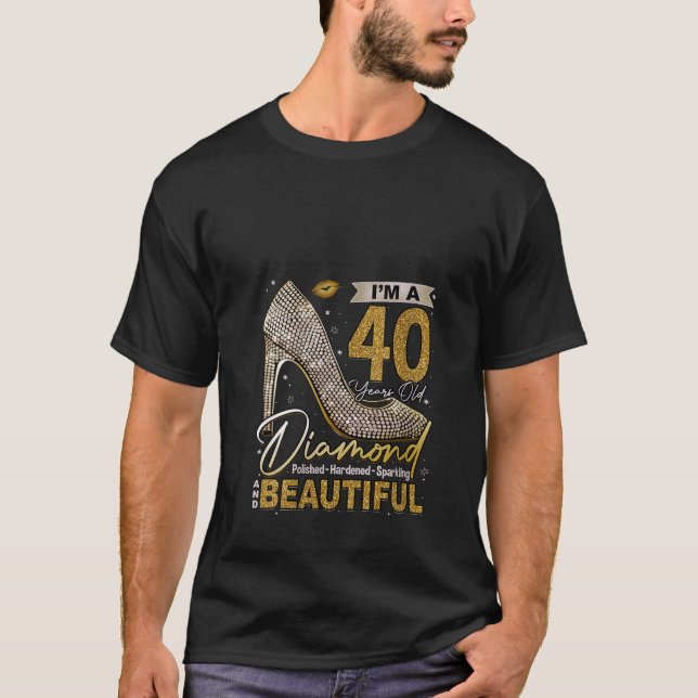 I m A 40 Years Old Diamond 40 and Fabulous 40th Bi T-Shirt (Front)
