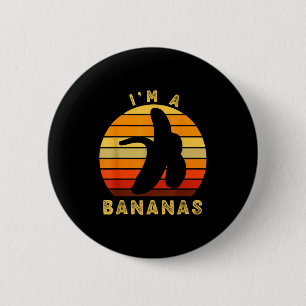 I’m A Bananas Funny Retro Vintage Banana Humor Sun 6 Cm Round Badge