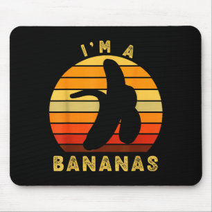 I’m A Bananas Funny Retro Vintage Banana Humor Sun Mouse Pad