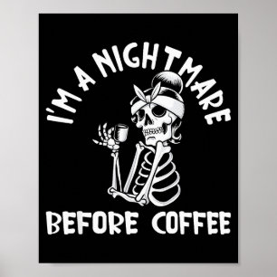 I’m A Before Coffee Funny Halloween Christmas Poster