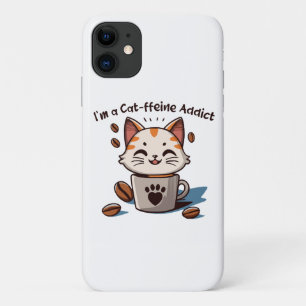I m a Cat-ffeine Addict Case-Mate iPhone Case