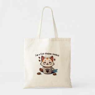 I m a Cat-ffeine Addict Tote Bag