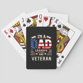 I’m a Dad, Grandpa and Veteran  Playing Cards