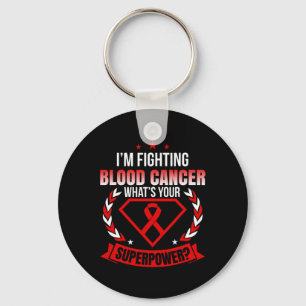 I’m A Fighter Blood Cancer Ribbon Awareness Key Ring