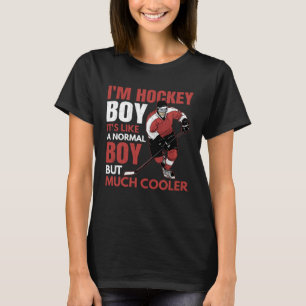 I m A Hockey Boy Ice Hockey Player Coach Graphic T-Shirt