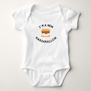 I’m a New Marshmallow Baby Bib Cute S’mores Bodysuit