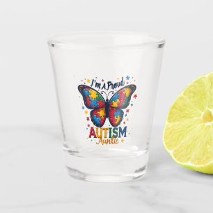 I’m a Proud Autism Auntie Autism Awareness  Shot Glass