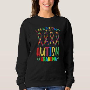 I M A Proud Grandma Autism Awareness Warrior Autis Sweatshirt