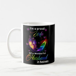 I m A Proud Wife Of A Wonderful Husband In Heaven Coffee Mug