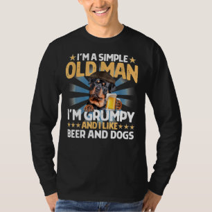 I M A Simple Old Man I M Grumpy And I Like Beer An T-Shirt