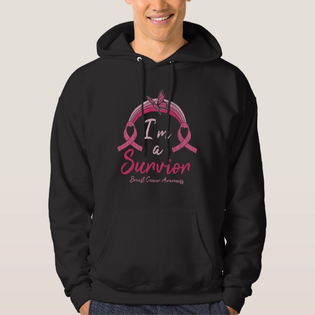 I’m A Survivor Warrior Breast Cancer Awareness Hoodie (Front)