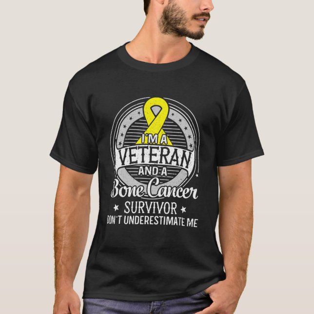 I’M A Veteran And A Bone Cancer Awareness T-Shirt (Front)