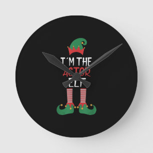 I’m Actor Elf - Family Matching Christmas Round Clock