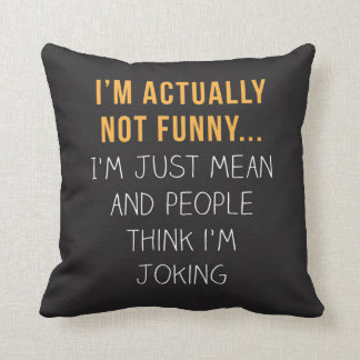 I’m actually not funny… I’m just mean... Cushion