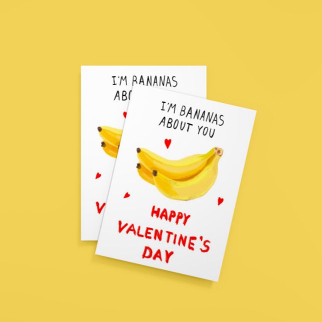 I`m Bananas About You Valentine`s Day Card (Creator Uploaded)