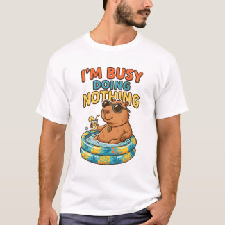 I’m Busy Doing Nothing Funny Capybara T-Shirt
