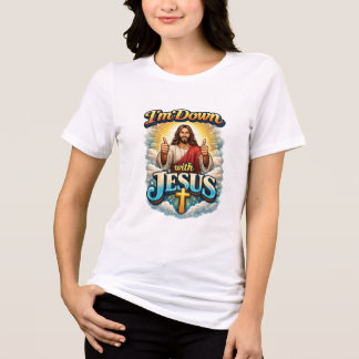 I’m Down with Jesus – Bold Faith Graphic Christian Tri-Blend Shirt