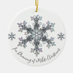 I’m Dreaming of a White Christmas Snow flake Ceramic Tree Decoration