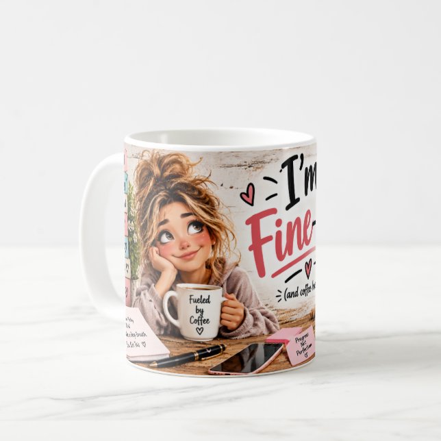 I’m Fine‑ish Coffee Mug (Front Left)