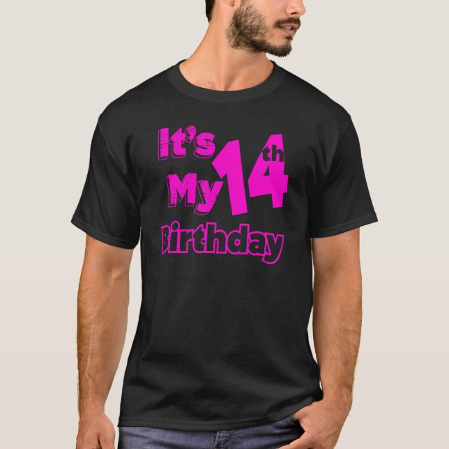 I´m fourteen years old and it´s my 14th Birthday T-Shirt (Front)