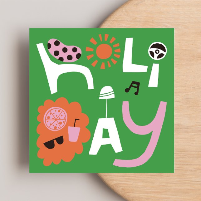 I’M GOING ON HOLIDAY Flat Note Card (Creator Uploaded)