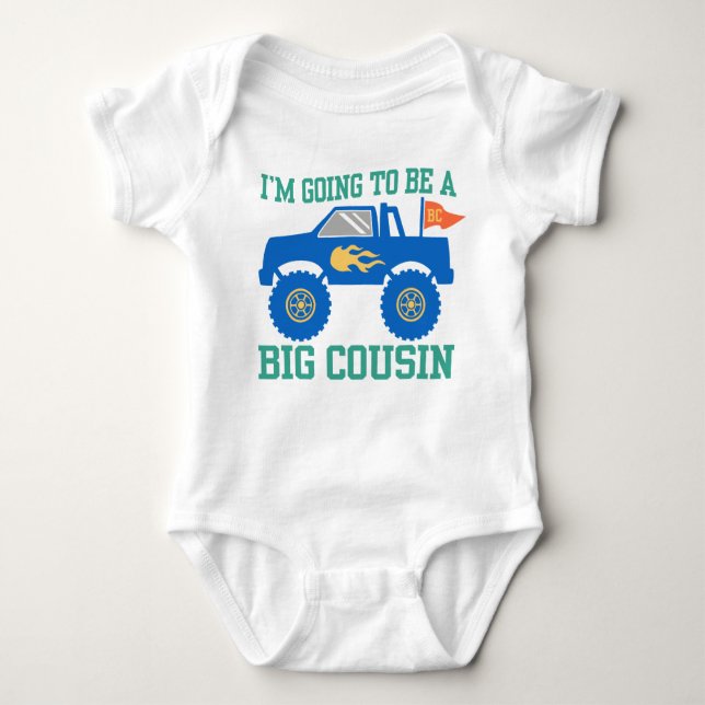I’m Going To Be A Big Cousin Baby Bodysuit (Front)