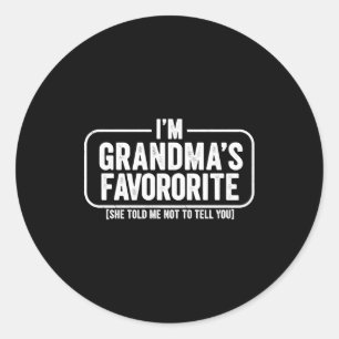 I M Grandma S Favorite Funny Cute Granhild Gift  Classic Round Sticker
