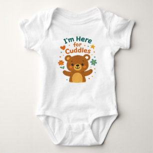I’m Here for Cuddles 🐘💪✨ Baby Bodysuit