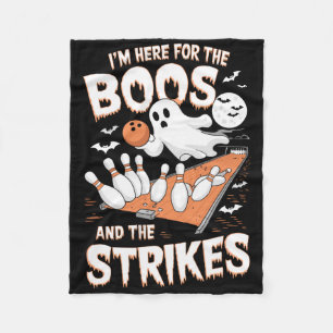 I’m Here For The Boos And The Strikes Halloween Bo Fleece Blanket