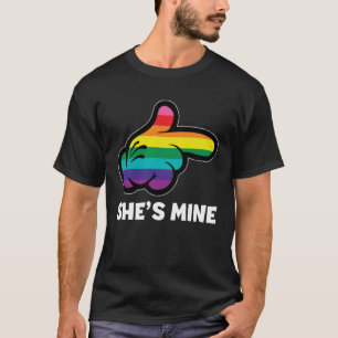 I m Hers Rainbow Lesbian Couple LGBT Pride Matchin T-Shirt