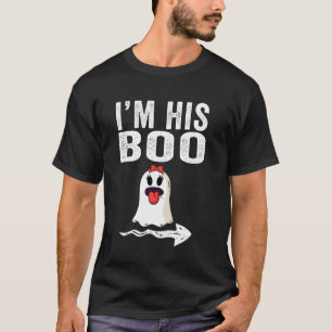 I M His Boo Halloween Matching Couple Pyjamas Ghos T-Shirt