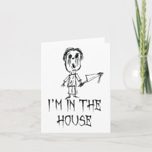 I’m In The House Halloween Costume Word Design  Card