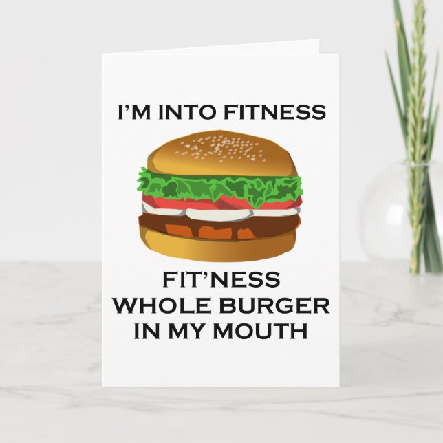 I’m Into Fitness Burger Card (Front)