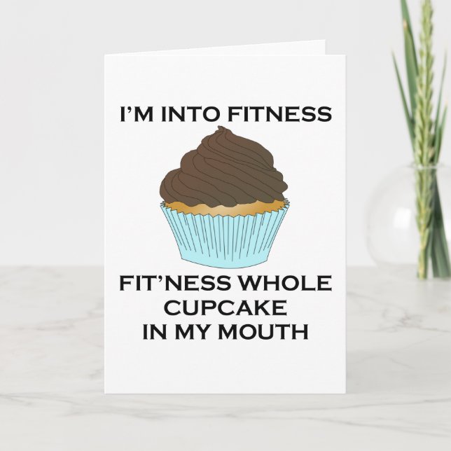 I’m Into Fitness Cupcake Card (Front)