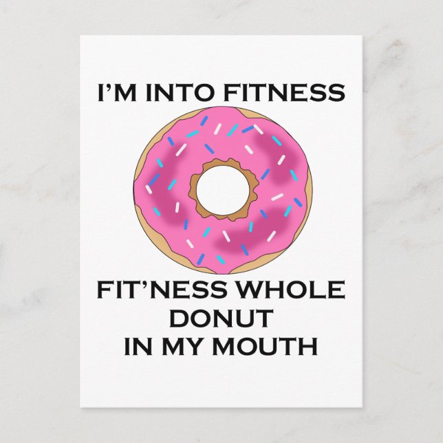 I’m Into Fitness Doughnut Holiday Postcard (Front)