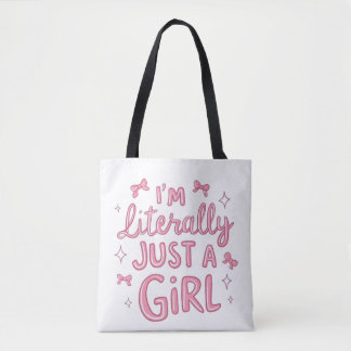 I’m Just a Girl Cute Aesthetic Tote Bag