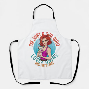 I m Just a Girl Who Loves Cats Apron