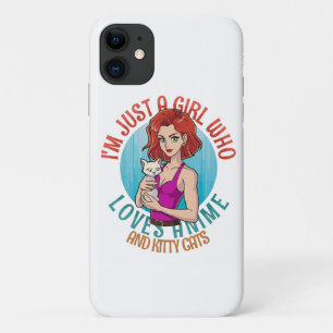 I m Just a Girl Who Loves Cats Case-Mate iPhone Case