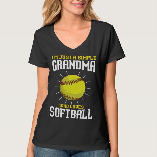 I m just a simple grandma who loves softball sport T-Shirt (Front)
