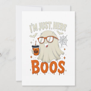 “I’m Just Here for Boos” Ghost Design Invitation