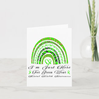 I´m Just Here For Green Wear Rainbow Mental Health Card