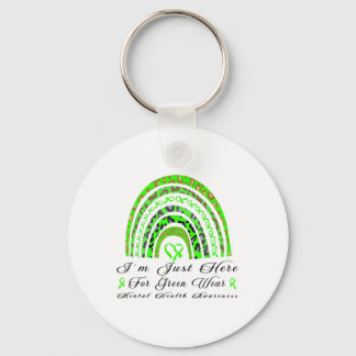I´m Just Here For Green Wear Rainbow Mental Health Key Ring