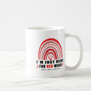 I´m Just Here For Red Wear' Rainbow Heart Disease Coffee Mug