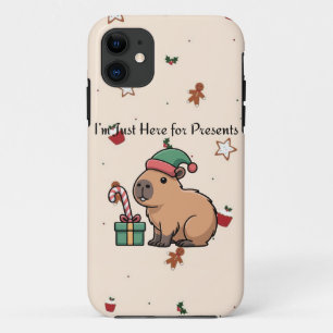 I’m Just Here for the Presents   Cute Capybara iPh Case-Mate iPhone Case